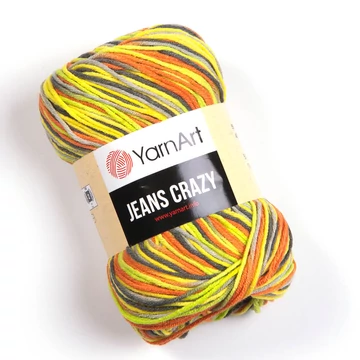 YarnArt Jeans Crazy sárga/narancs/zöld 7201