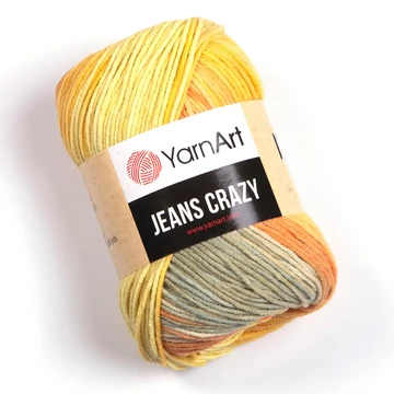 YarnArt Jeans Crazy sárga/szürke/narancs 8210