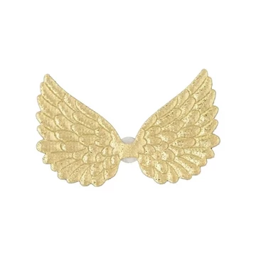 Arany öntapadós textil angyalszárny 6,5 cm