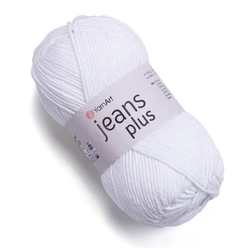 YarnArt Jeans Plus 62 fehér