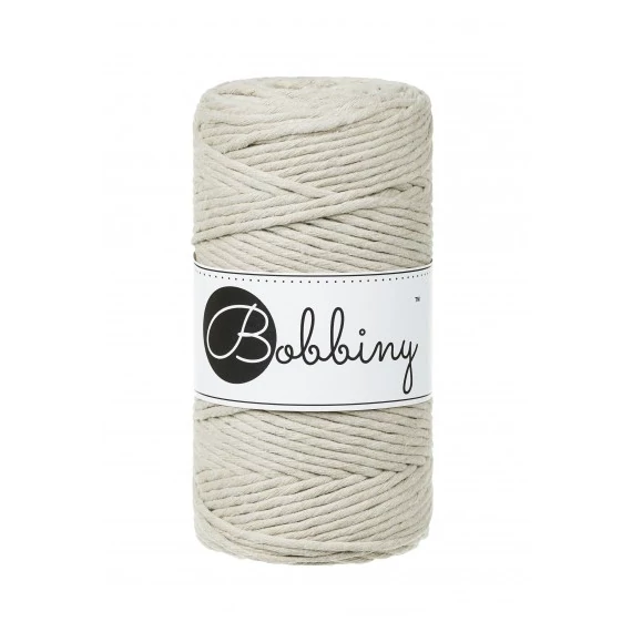 Bobbiny pale olive makramé fonal 3 mm (100 m)