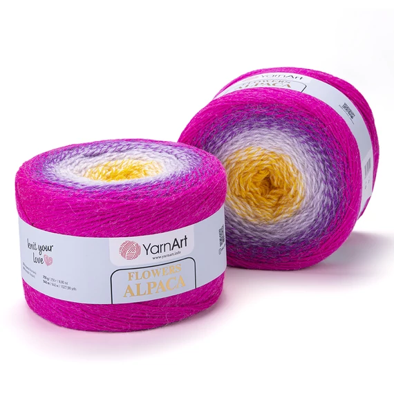 Flowers Alpaca 426 pink/lila/sárga 250 g