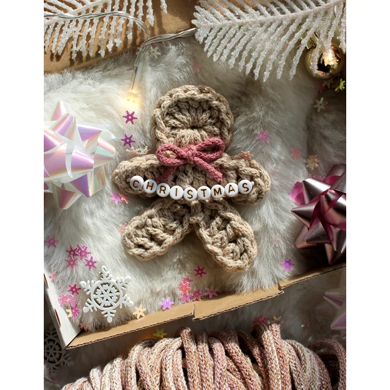 Horgolt mézeskalács figura