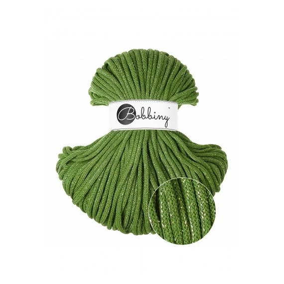 Bobbiny shiny moss green zsinórfonal 3 mm (100 m)