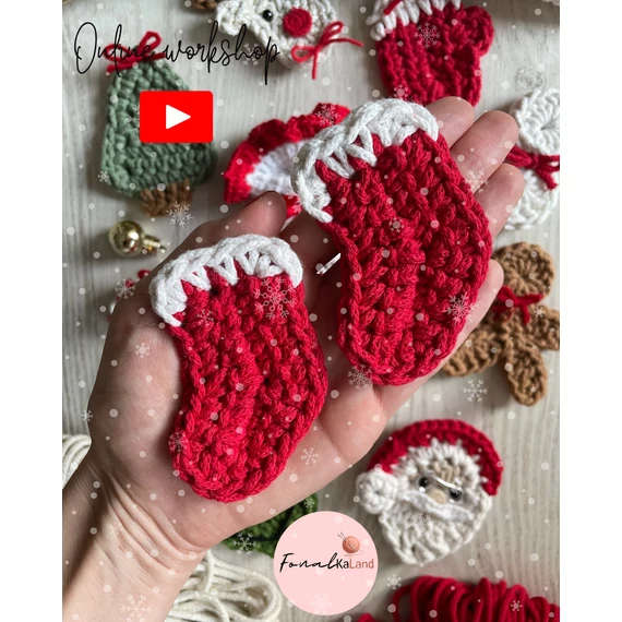 Karácsonyi csizma horgolós online workshop