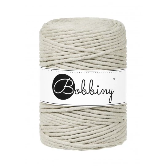 Bobbiny pale olive makramé fonal 5 mm (100 m)
